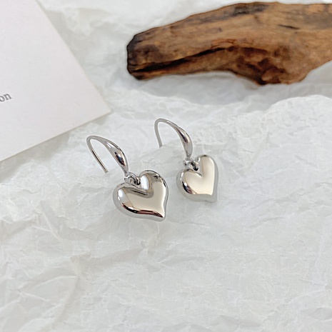 simple temperament heart-shaped stainless steel earrings  NHOP506196's discount tags