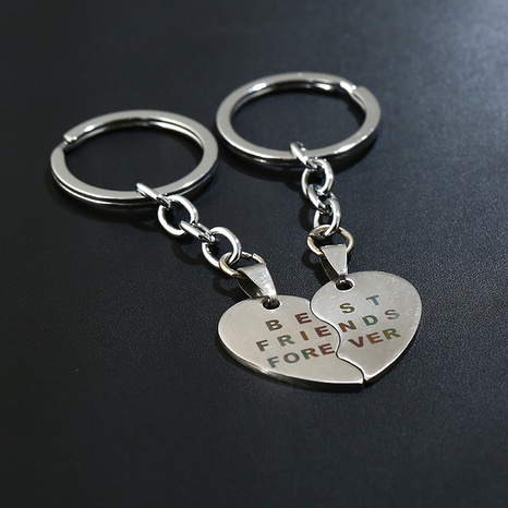 Porte-clés simple coeur à coeur une paire d'amoureux's discount tags