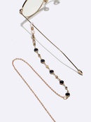 fashion simple black rhinestone pearl glasses chainpicture7