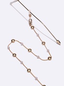 fashion simple golden round pearl glasses rope chainpicture5