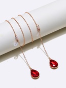 metal rope gold red drop pendant glasses chain fashionpicture11