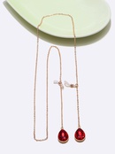metal rope gold red drop pendant glasses chain fashionpicture12