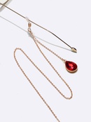 metal rope gold red drop pendant glasses chain fashionpicture13
