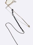 fashion simple black pearl glasses chainpicture7