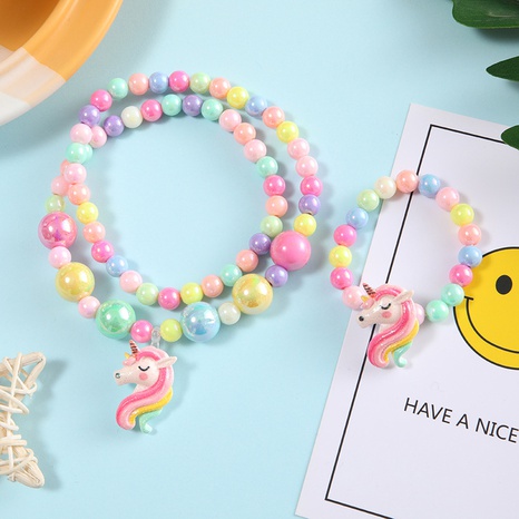 Children's Necklace Unicorn Pearl Princess Jewelry's discount tags