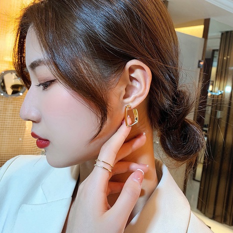 Koreanischer Ohrring weiblicher Herbst und Winter 2022 neue goldene Ohrringe's discount tags