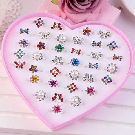 Bague pour enfants exquis diamant clignotant jouet doigt réglable 36 pièces's discount tags