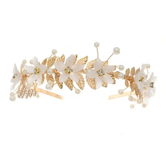 leaf crown fashion temperament acrylic flowers bridal headband