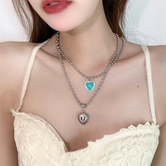 Fashion heart-shape necklace female resin pendant necklace wholesale