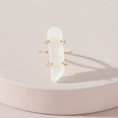 European and American fashion jewelry resin imitation crystal tooth ring
