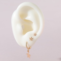 European and American fashion jewelry unilateral earrings star earrings ear clip set