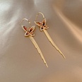 Korean simple exaggerated full diamond earrings long tassel butterfly earringspicture12
