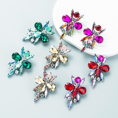personality bee rhinestone glass diamond earrings full diamond earrings