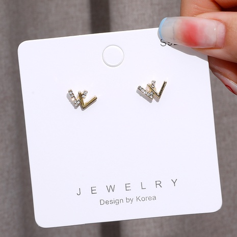 Luxury fashion letter V earrings wholesale's discount tags
