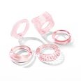 wholesale jewelry simple transparent acetate resin ring  5piece set Nihaojewelrypicture16