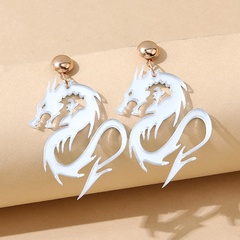 creative retro stylish personality dragon-shaped mythology earrings