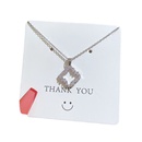 simple geometric square full diamond zircon titanium steel necklacepicture12