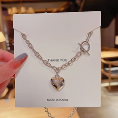 Korea new heart-shape alloy necklace female