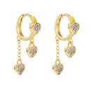 fashion crossshaped brass microinlaid zircon earringspicture7