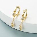 fashion crossshaped brass microinlaid zircon earringspicture10