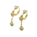 fashion crossshaped brass microinlaid zircon earringspicture11