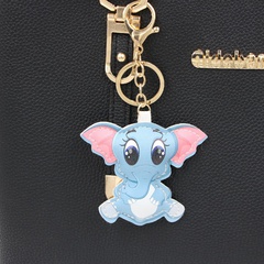 cute elephant leather wallet keychain bag pendant