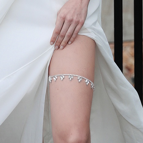 bijoux de mariage mode jarretière en strass ceinture de jambe de mariée extensible européenne et américaine's discount tags