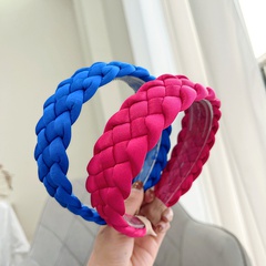European and American new product headband solid color fabric woven braid hair accessories