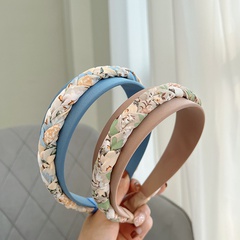 Korean new headband fashion printed fabric woven braids hair accessories wholesale