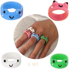 2021 new creative simple Korean cute cartoon frog ring women's tail ring