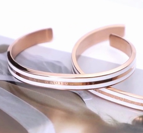 Accessoires de bracelet d'huile dégoulinante de mode bracelet en or rose bracelet simple en acier au titane's discount tags
