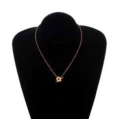 fashion simple flower buckle personality clavicle chain necklace