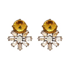 European and American Personality Matching Flower Jewelry Earrings