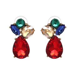 new diamond geometric drop-shaped personality female earrings wholesale