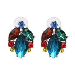 new alloy diamond earrings European and American personality simple female earrings