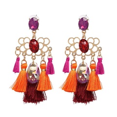 new ethnic style tassel earrings European and American exaggerated earrings