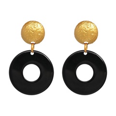 bohemia holiday ethnic personality acrylic circle earrings