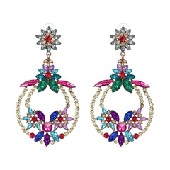 dating bohemia personality color ethnic pendant earrings