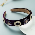 Retro Baroque Flannel Flower Headband Rhinestone Pearl Hair Accessoriespicture16