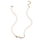 Mode Buchstabe Wings Perle Geometrische Unregelmige Perlen Einschichtige Halskettepicture11
