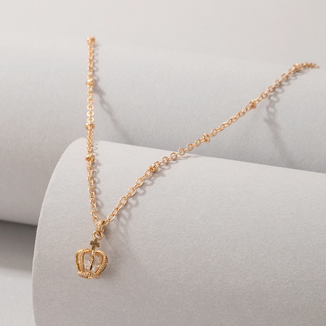 Mode Einzelprodukt Krone Diamant Einschichtige Halskette's discount tags