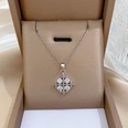 Titanium steel water drop phoenix full diamond zircon necklacepicture13