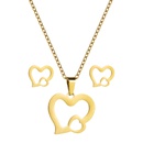 fashion alloy heart shape scissors earrings necklace setpicture11