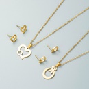 fashion alloy heart shape scissors earrings necklace setpicture9