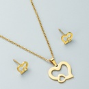 fashion alloy heart shape scissors earrings necklace setpicture12