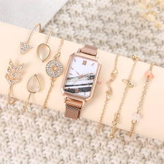 trend texture golden lace bracelet romantic girl quartz watch