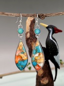 holiday bohemia retro colorful glaze tassel earringspicture9