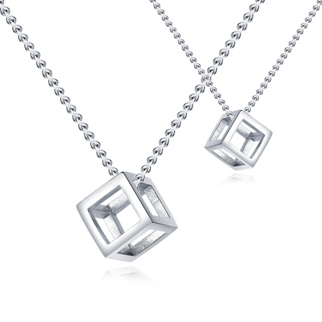 Three-dimensional trendy men's necklace retro hollow pendant titanium steel necklace's discount tags
