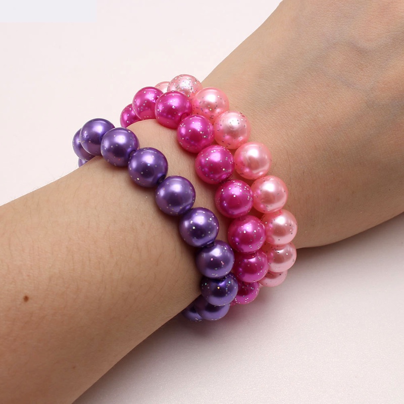 Bracelet pour enfants en perles scintillantes Bracelet en perles de couleur Bijoux