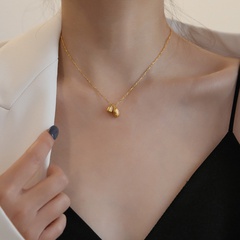 Korean new golden lotus lotus flower exquisite necklace female fashion copper clavicle chain
